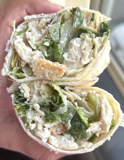 3-Ingredient Chicken Caesar Salad Wraps