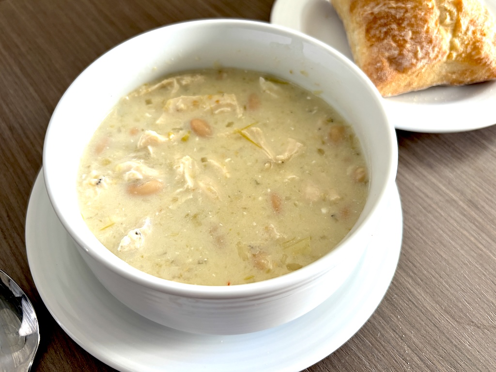 5-Ingredient Creamy White Chicken Chili with Salsa Verde