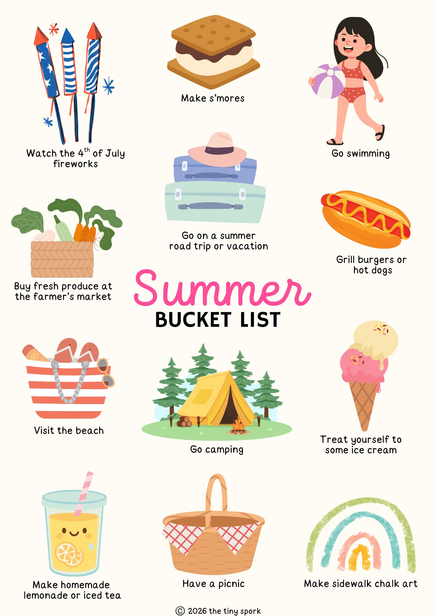 101 Summer Bucket List Ideas (+FREE Printable PDF!)