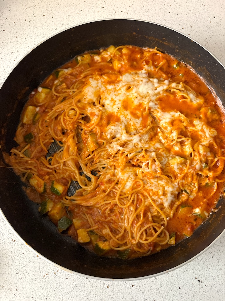 5-Ingredient One-Pot Creamy Tomato Zucchini Pasta