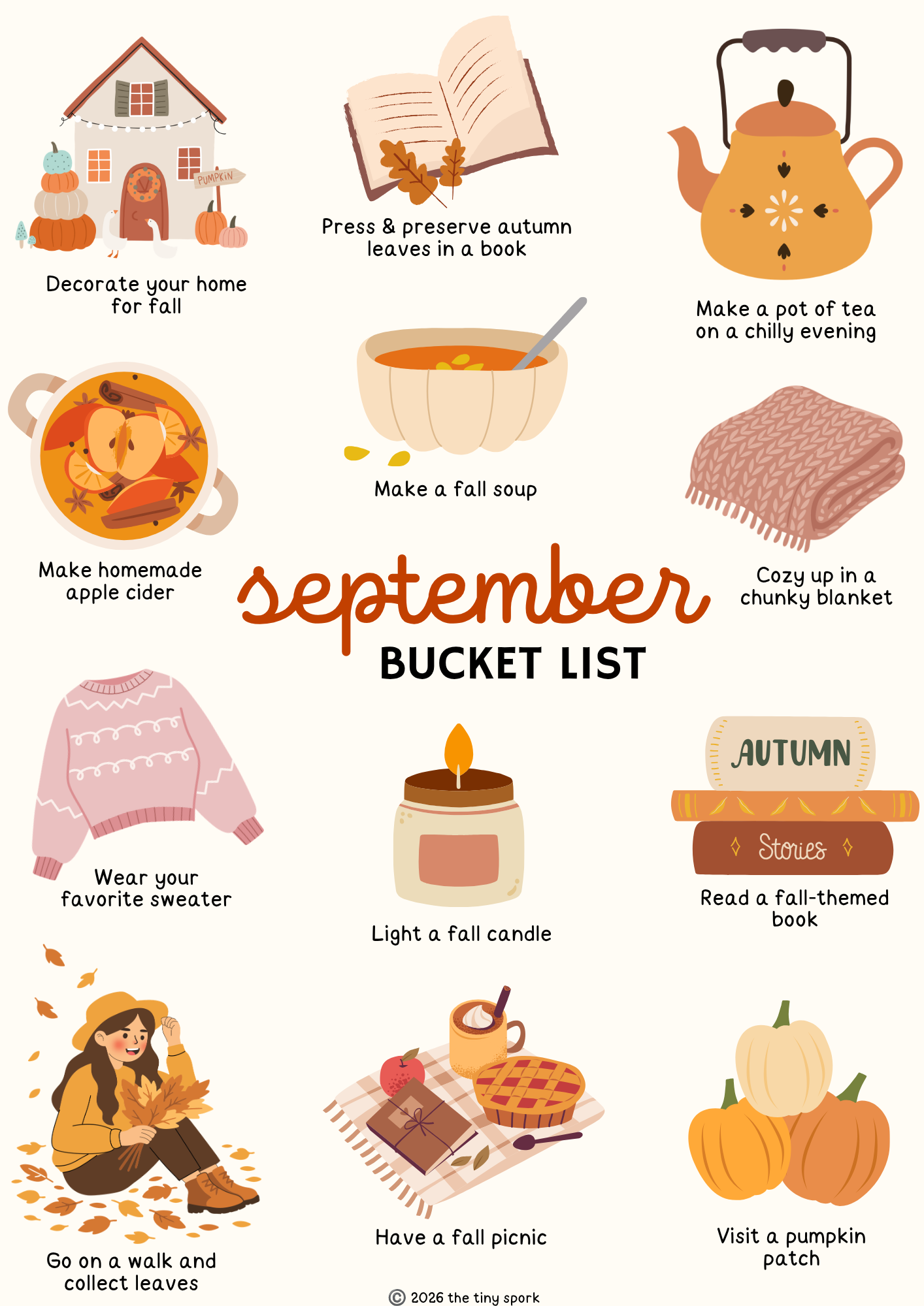 25 Simple & Cozy September Bucket List Ideas