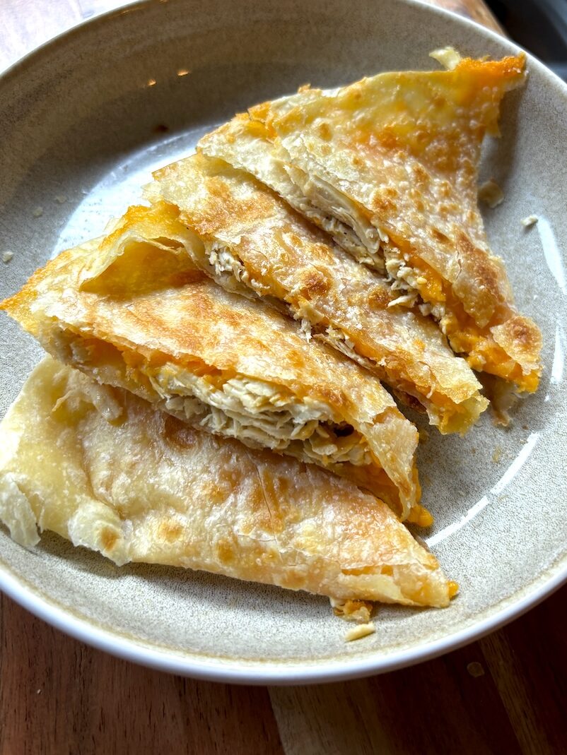 3-Ingredient Cheesy Chicken Quesadillas
