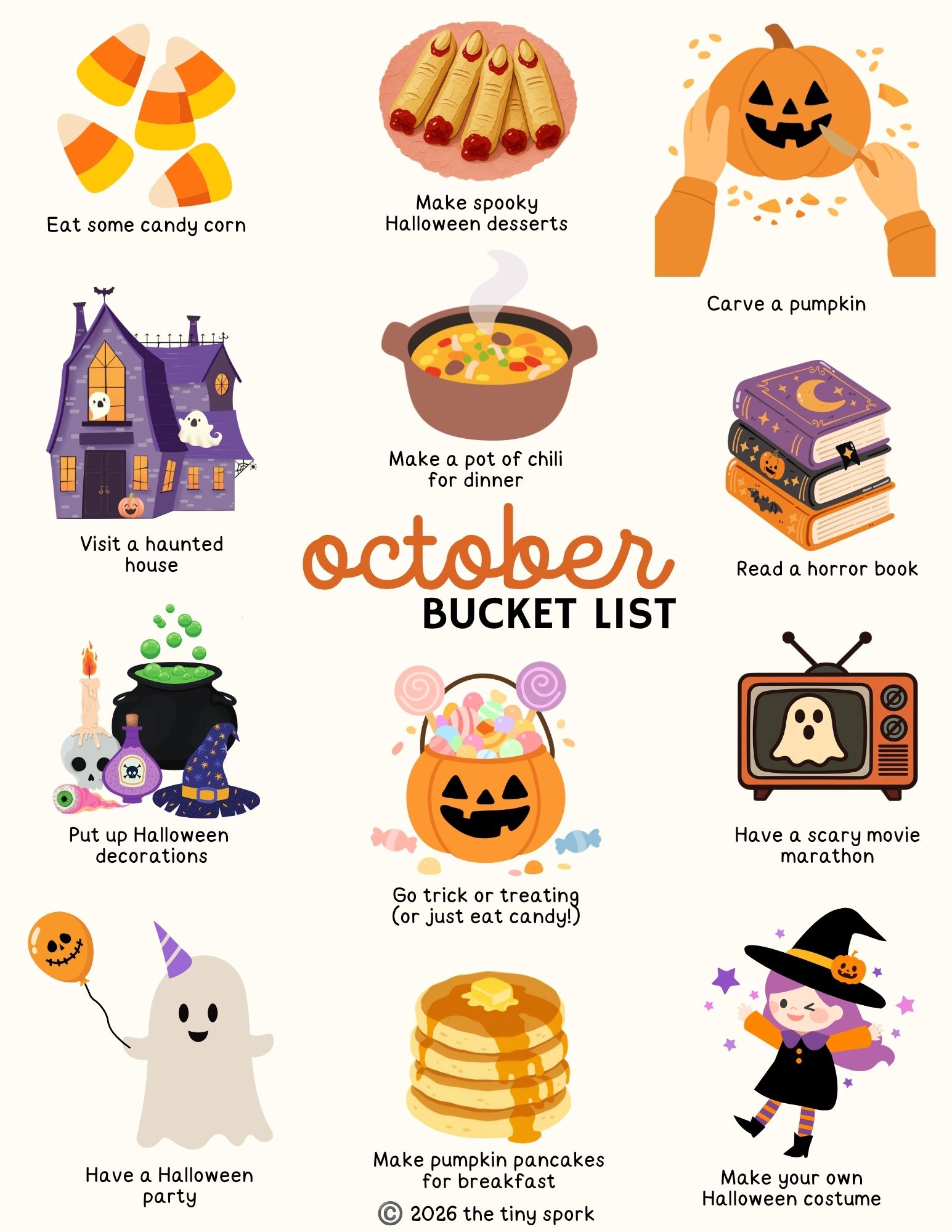 25 Simple & Cozy October Bucket List Ideas (+FREE Printable PDF!)