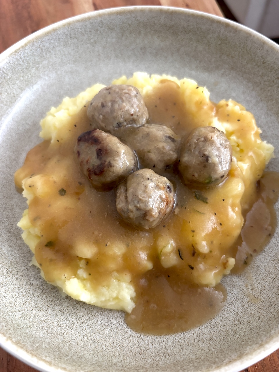 3-Ingredient Trader Joe’s Chicken Meatballs & Gravy