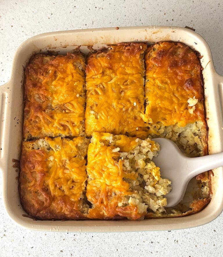 4-Ingredient Cottage Cheese Tater Tot Breakfast Casserole